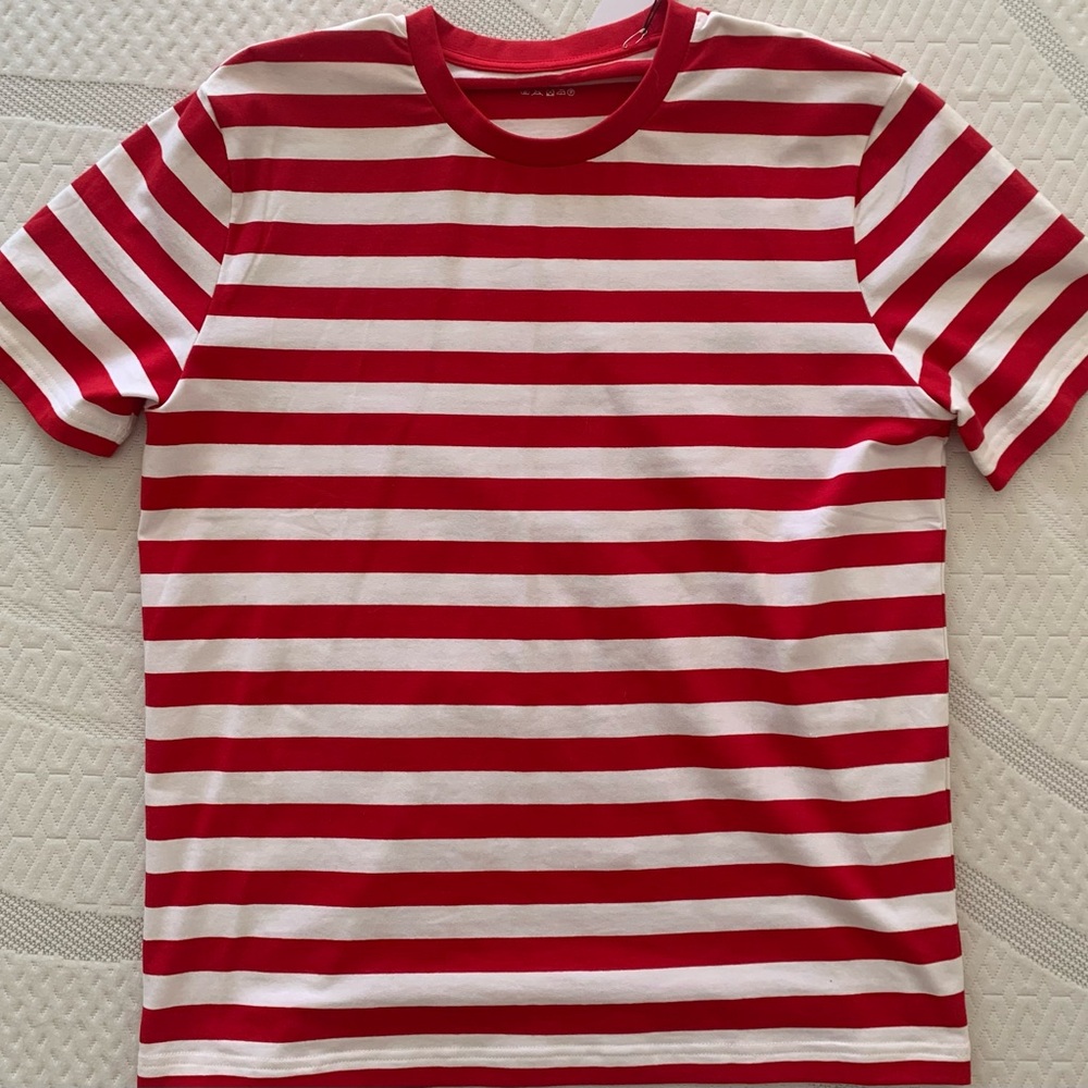 Red and White Striped Men’s Shirt